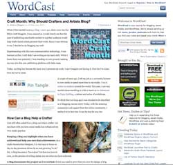 screenshot of website