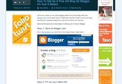 screen shot of site