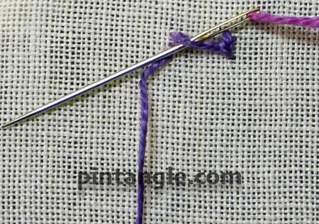 Ladder stitch step 11