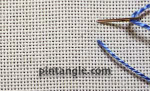 How to hand embroider Knotted Loop Stitch