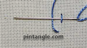 Knotted loop stitch step 3