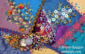 crazy quilt Pocket