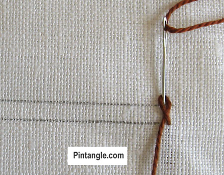 Braid Stitch tutorial step 1