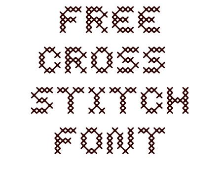 Free Cross Stitch Font