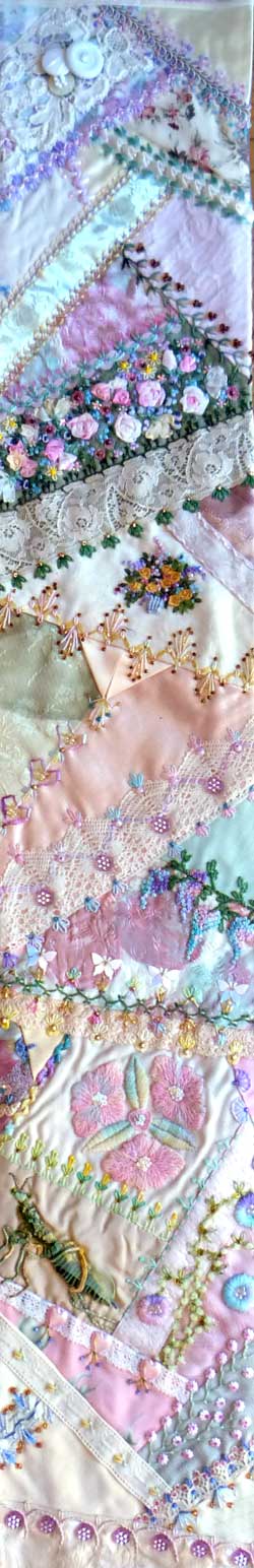 needlework sampler of hand embroidery