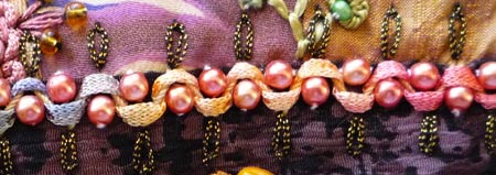 crazy quilt hand embroidered seam detail