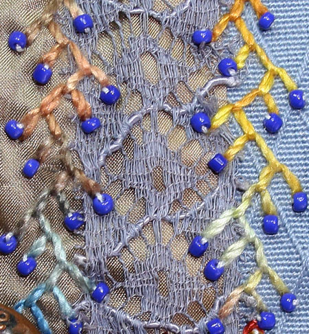 Crazy Quilt Detail 344 - Pintangle