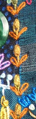 crazy quilt hand embroidery detail