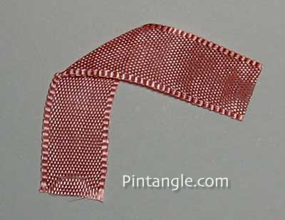 Five point ribbon flower step 1