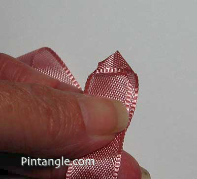 Five point ribbon flower step 2