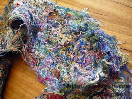 How to make fabric from scrap threads