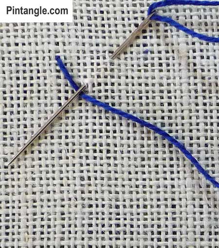 Step by step instructions for feather stitch 1