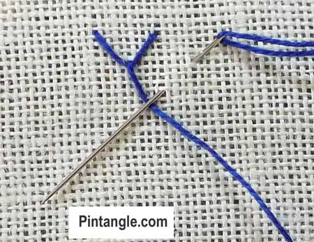 Step by step instructions for feather stitch 2