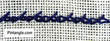 step by step barred chain stitch 5