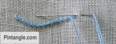 stem stitch step by step 1