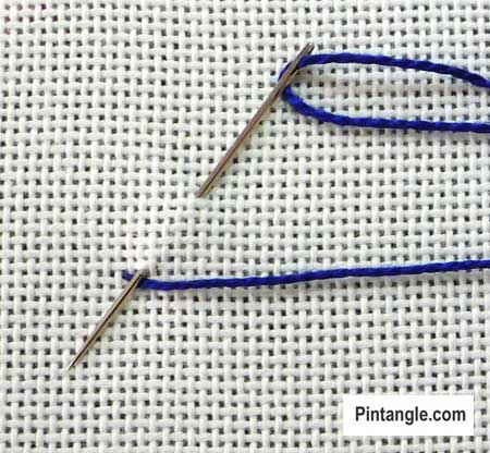 step by step tutorial on crossed buttonhole 1