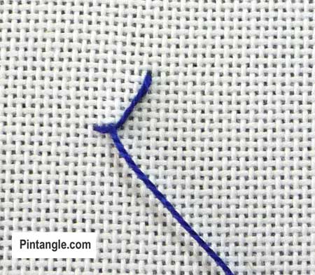 step by step tutorial on crossed buttonhole 2
