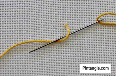 Step by step tutorial on Cable chain stitch 1