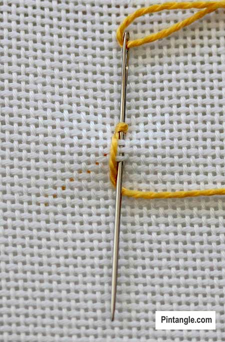 Step by step tutorial on Cable chain stitch 2