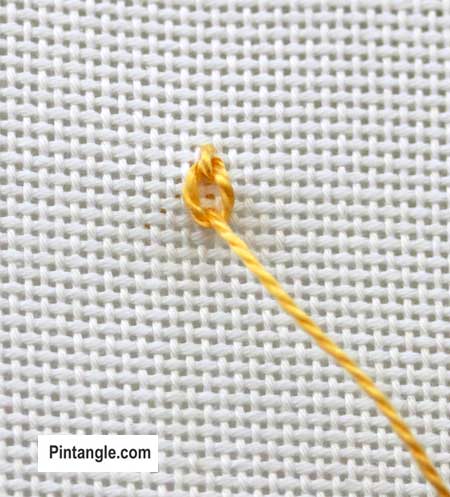 Step by step tutorial on Cable chain stitch 3