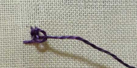 knotted buttonhole stitch step 4