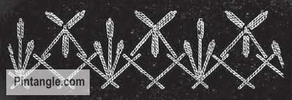  pattern with a foundation of herringbone stitch