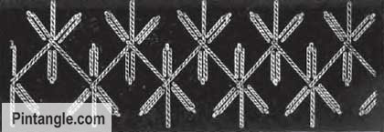  pattern with a foundation of Cretan stitch