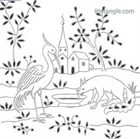 French Fable Embroidery pattern