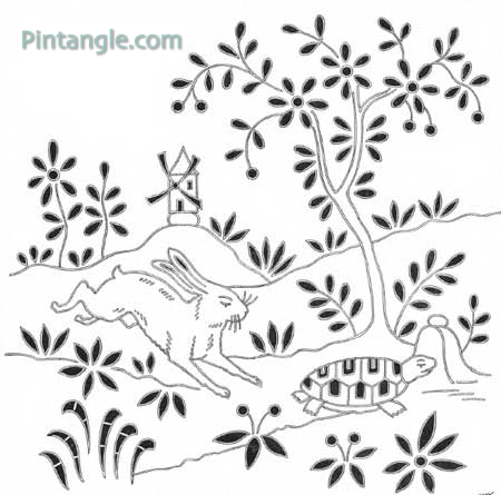 French Fable Embroidery pattern