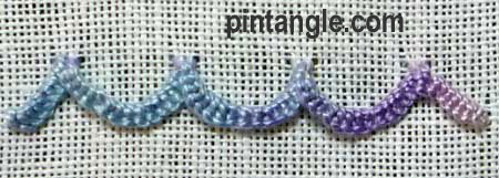 Buttonholed Herringbone stitch