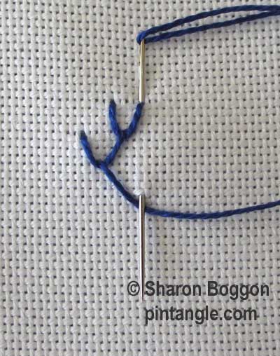 Triangular Feather Stitch step 3