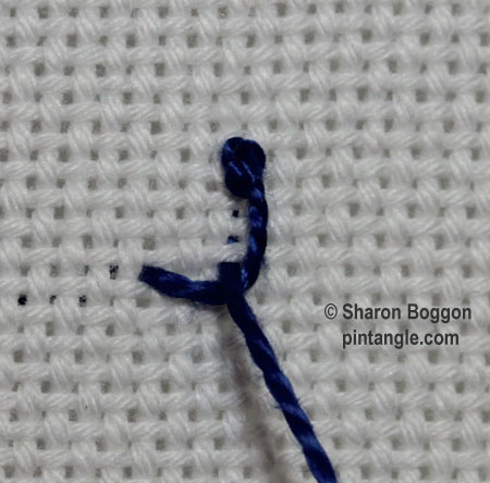 Top Knotted Buttonhole Stitch step 3