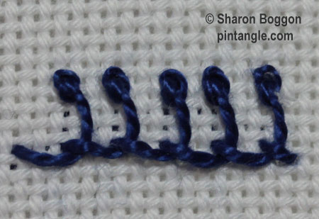 top knotted buttonhole step 4
