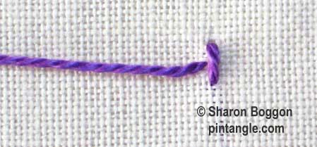 Portuguese stem stitch step 2