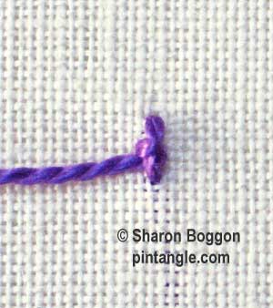 Portuguese stem stitch step 4