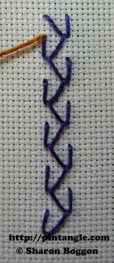 Crossed Feather Stitch 1