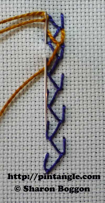 Crossed Feather Stitch 4