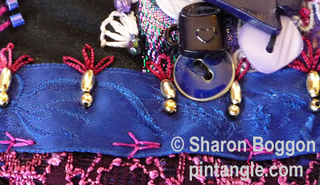 Crazy Quilt Block 71 detail