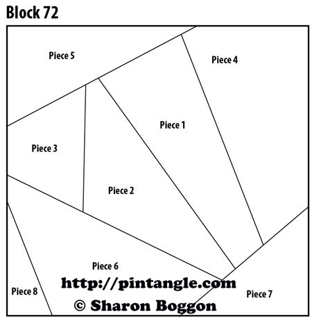 Crazy Quilt Block 72 pattern