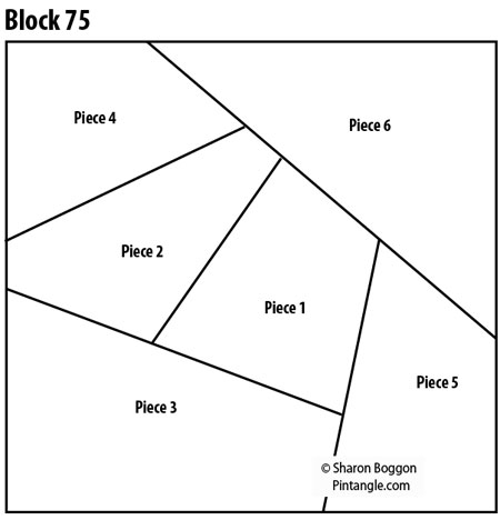 Crazy quilt Block 75 pattern