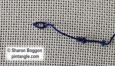 Beaded Long Tail Chain stitch1