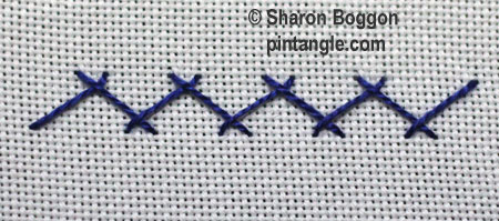 Double Herringbone stitch tutorial