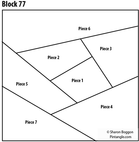 Crazy quilt block 77 pattern