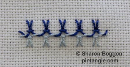 Interlaced Up and down buttonhole 10