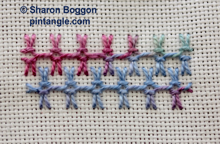 Interlaced Up and down buttonhole 11
