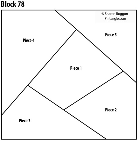 Crazy quilt block 78 pattern