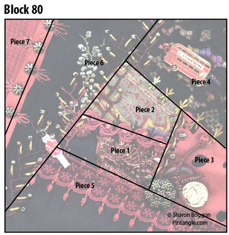 Crazy quilt block 80 free pattern diagram