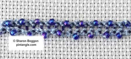 Beaded Knotted buttonhole band 4