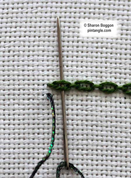 Threaded Cable Chain Stitch