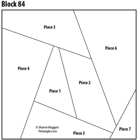 Crazy quilt block 84 pattern